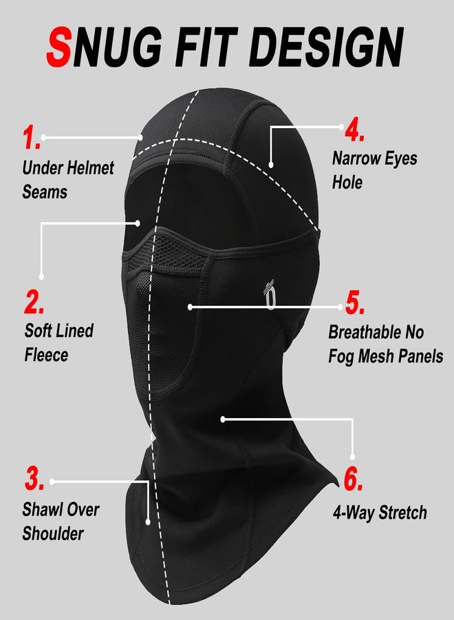 Omenex Balaclavas Ski Mask,Breathable Windproof Soft Lined Under Helmet Fleece Thermal Stretch Balaclavas Face Mask for Ski,Motorcycle,Cycling,Bike,Hiking,Jogging for Cold Windy Weather Winter - Image 2